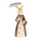 Statua Decorativa Coniglio Marrone Beige 12x9x21 cm