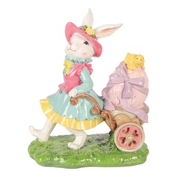 [6PR5949] Décoration Lapin Blanc Vert 19x11x23 cm