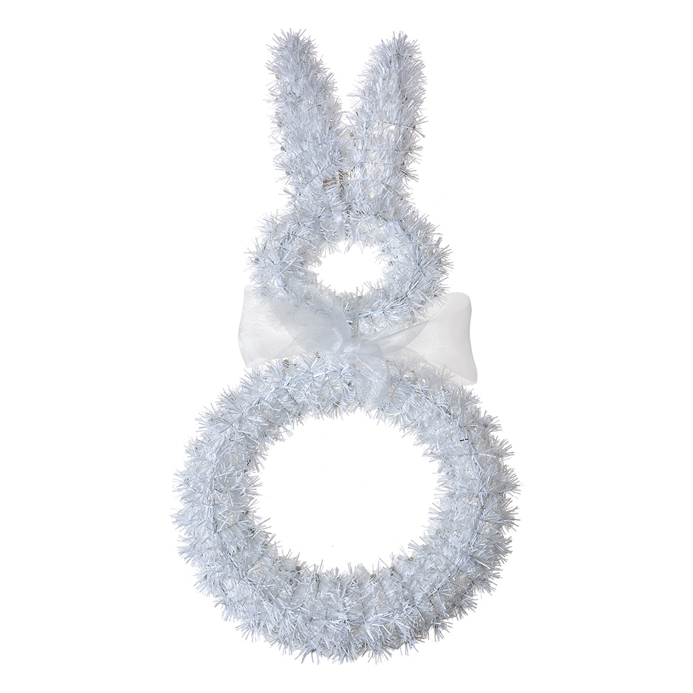 Mur Déco Lapin Blanc Rose 24x5x47 cm
