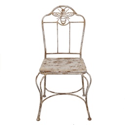 [6Y5621] Garden Chair White Brown 47x47x91 cm