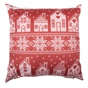 Cushion Cover Red White 45x45 cm