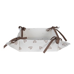 [BSLC47] Brotkorb Beige Braun 35x35x8 cm