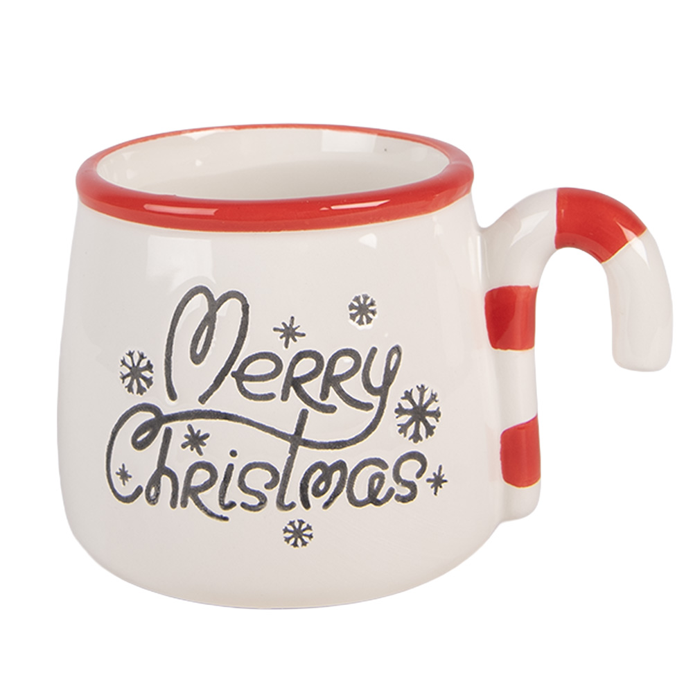 Mug Blanc Rouge 13x10x8 cm / 300 ml