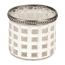 Porte-lampion en verre Blanc Ø 8x7 cm