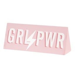 [6H1829] Textschild Rosa 20x6x8 cm