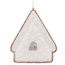 Ciondolo di decorazione di una casetta Bianco Marrone 9x1x10 cm
