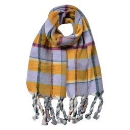 [JZSC0824Y] Foulard femme Jaune Violet 50x200 cm