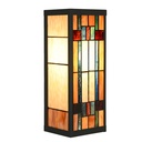 Applique murale Tiffany Beige Marron 14x16x40 cm E27/max 1x100W