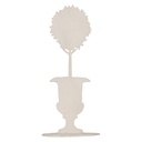 Decorazione Vaso Porta Rosso 7x10x22 cm