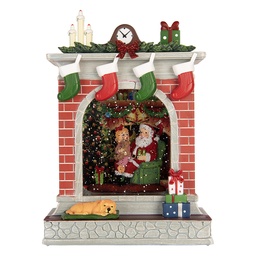 [6PR6206] Carillon con LED Rosso Grigio 18x10x25 cm / 3xAA