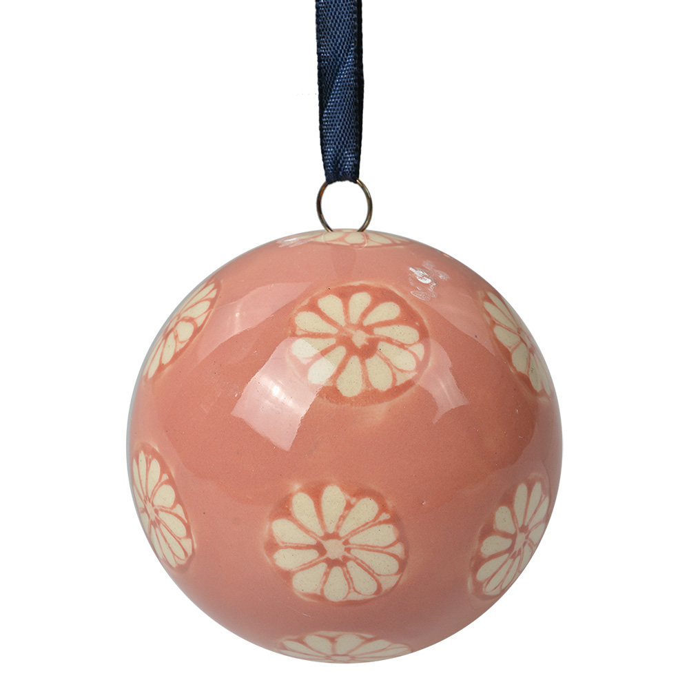 Palla di decorazione Rosa Beige Ø 6x6 cm
