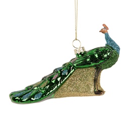 [6GL5441] Palla di natale Verde Color oro 13x5x8 cm