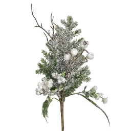 [66825] Décoration de Noël Blanc Vert 40 cm