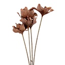 Deko Ast mit Blumen Braun Grün 8x5x60 cm