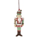 Decoration hanger nutcracker Red White 5x3x12 cm