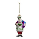 Pendentif décoratif père Noël Multicouleur 8x6x17 cm