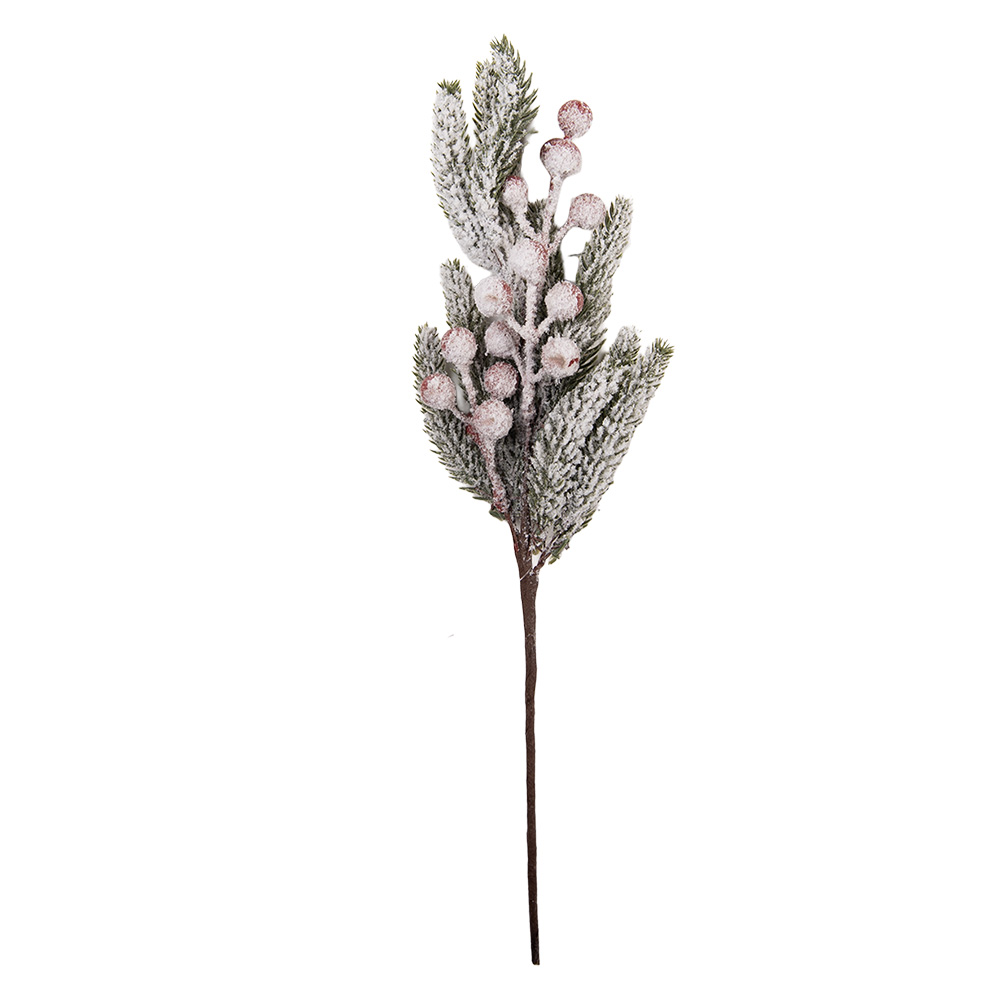 Rami Artificiali Decorazione Natale Bianco Verde 8x6x38 cm