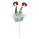 Décoration Noël Jambes d'elfe de Noël Vert Rouge 22x10x75 cm