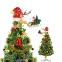 Decorazione puntale per albero di Natale Rosso 38x21x29 cm