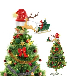 [66800] Decoration Christmastreetopper Red 38x21x29 cm