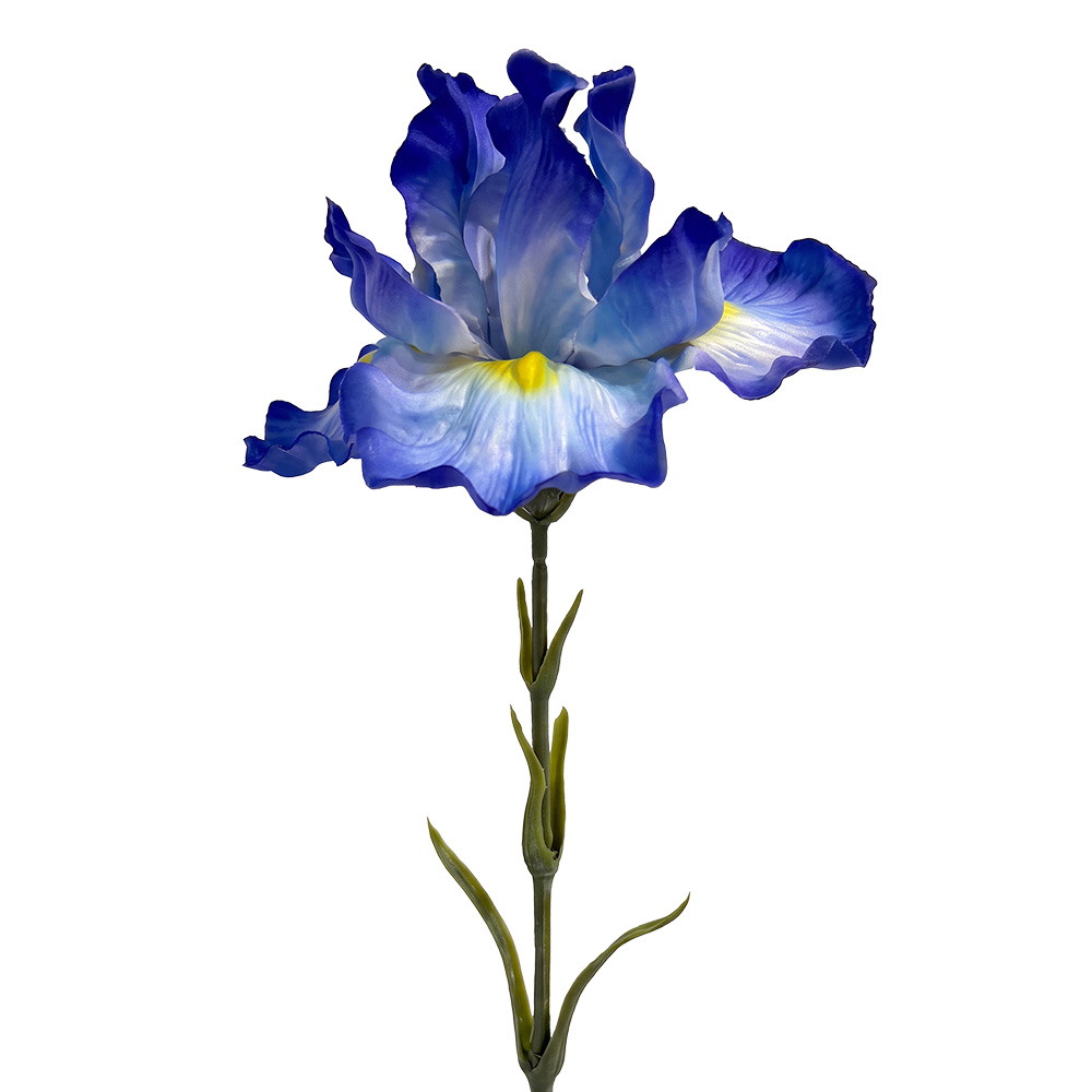 Branche de décoration avec fleurs Bleu Vert 62 cm