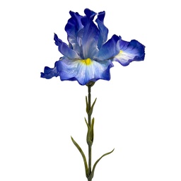 [6PL0436BL] Decoratie tak met bloemen 62 cm