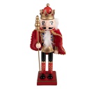 Dekoration Nussknacker Rot Goldfarbig 7x6x25 cm