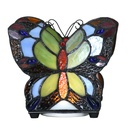 Tiffany Tischlampe Schmetterling Blau 15x8x13 cm (LED)