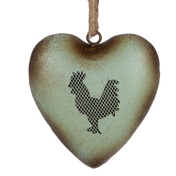 [6Y5849] Pendentif décoratif Cur Vert Marron 14x5x14 cm