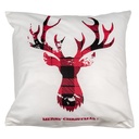 Housse de coussin Blanc Rouge 45x45 cm