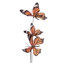 Decoration Branch with butterflies Orange Brown 10x10x65 cm