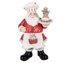 Weihnachtsdeko Weihnachtsmann Rot Weiß 9x7x16 cm
