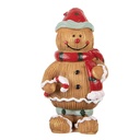 Decoration gingerbread man Brown Red 5x4x9 cm