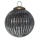 Boule de Noël Noir, Argent Ø 10x10 cm