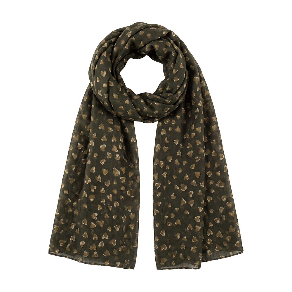 Foulard femme impirmée Vert 85x180 cm