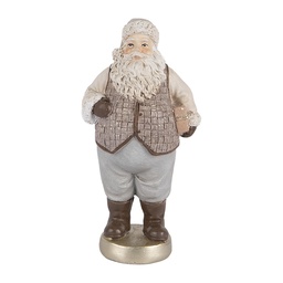 [6PR5521] Decorazione Natalizie Babbo Natale Beige Grigio 8x6x15 cm