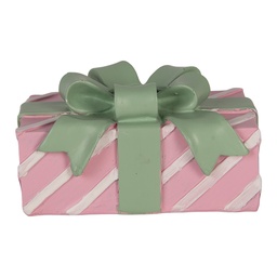 [6PR6390] Kerzenständer Rosa Grün 12x8x7 cm