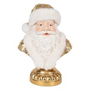 Weihnachtsdeko Weihnachtsmann Weiß Goldfarbig 23x15x32 cm