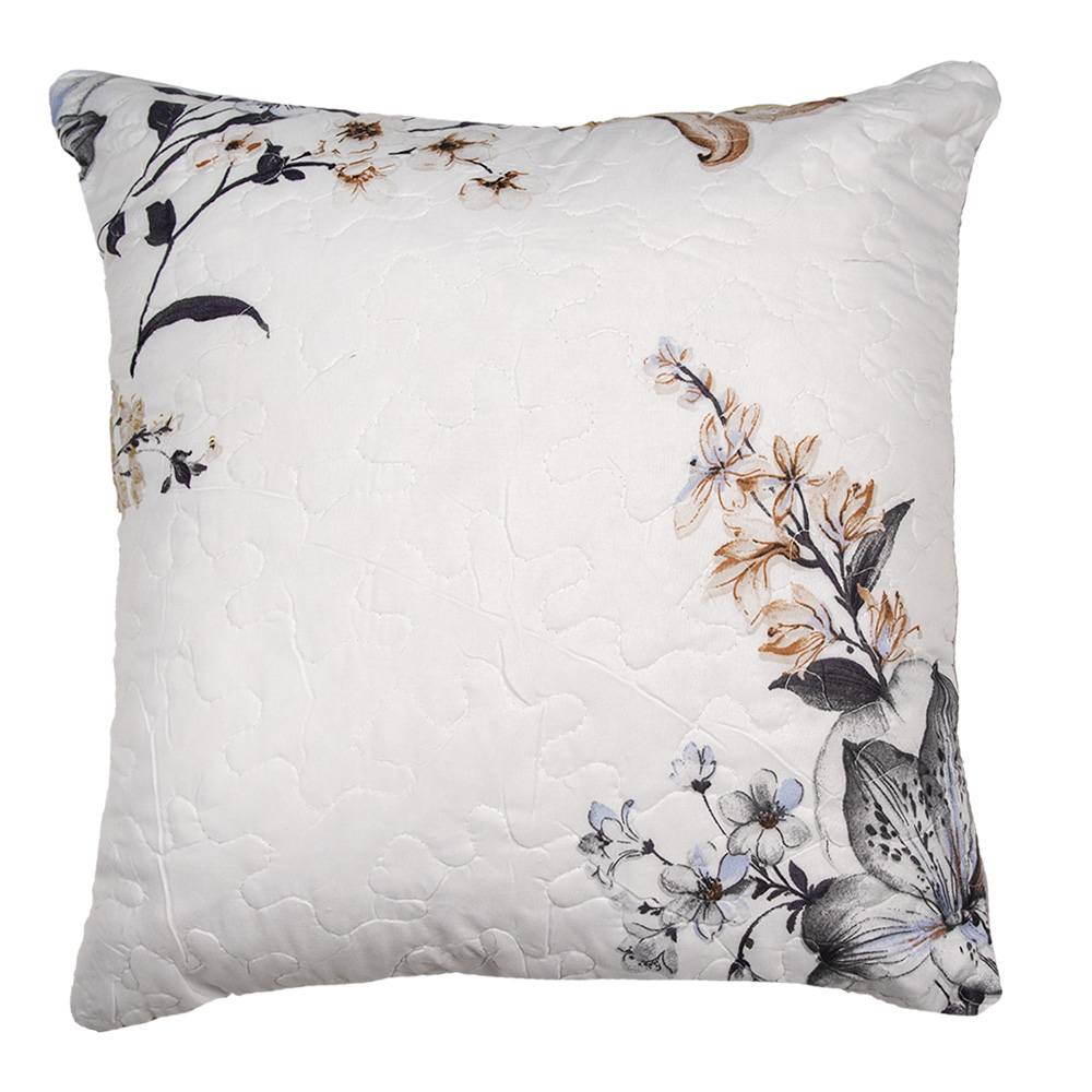 Housse de coussin Blanc Gris 40x40 cm