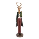 Decoration Deer Brown Red 9x9x37 cm