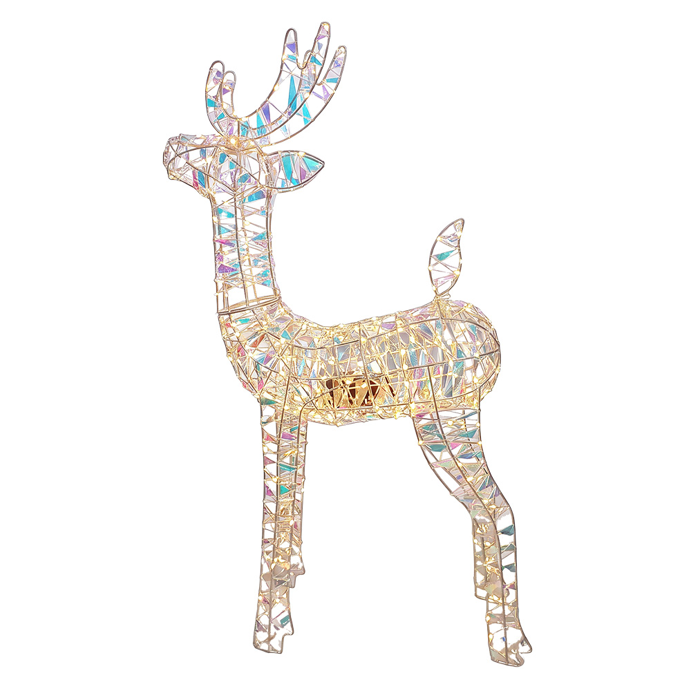 Stehlampe Hirsch Goldfarbig 76x53x125 cm