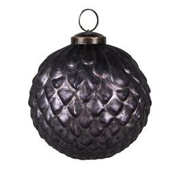 [6GL4696] Boule de Noël Gris Ø 10x10 cm
