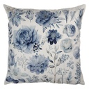Cushion filled White Blue 45x45x4 cm