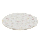Tableware Diner Plate White Pink Ø 26x2 cm