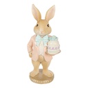 Décoration Lapin Beige Rose 9x7x19 cm