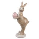 Deko Kaninchen Beige Rosa 6x9x18 cm