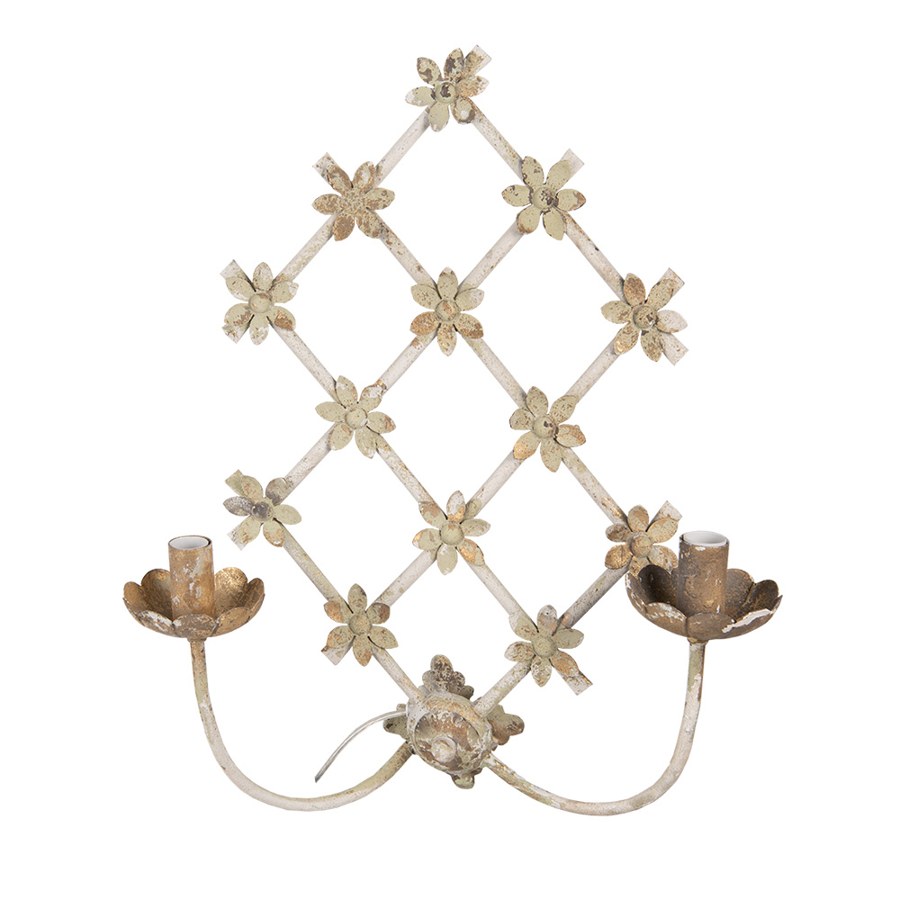 Lampe murale Beige, Or 43x16x55 cm E14/max 2x25W