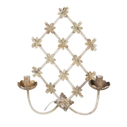 [5LMP348] Lampe murale Beige, Or 43x16x55 cm E14/max 2x25W