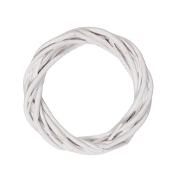[6RO0603XXSW] Decoration Couronne Blanc Ø 10x2 cm