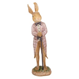 [6PR4097] Décoration des Lapin Marron Rose 7x6x21 cm